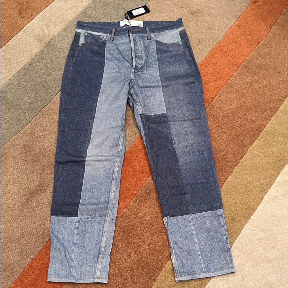 rag & bone Blue Patchwork Women Jeans